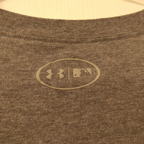 Under Armour tshirt mens L Large gray cleveland indians gaurdians baseball MLB - Picture 5 of 9